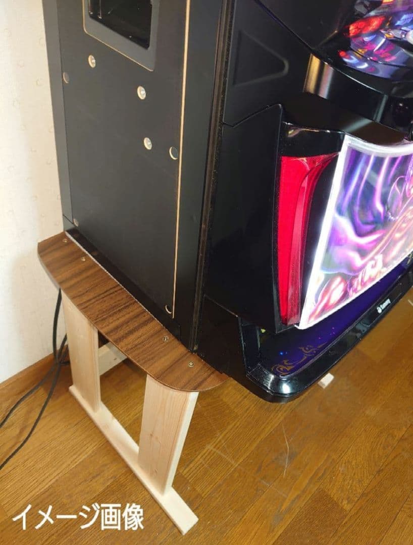 【累積244台目】パチスロを置く台・1台用シンプルスタンド（オーダー作成⑧・黒）