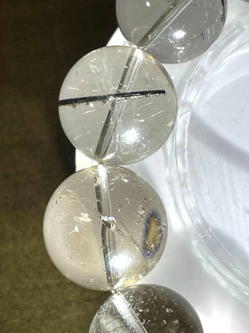 【新入荷】スモーキークォーツインブラックルチル超大玉17㎜透明感抜群（新品未使用
