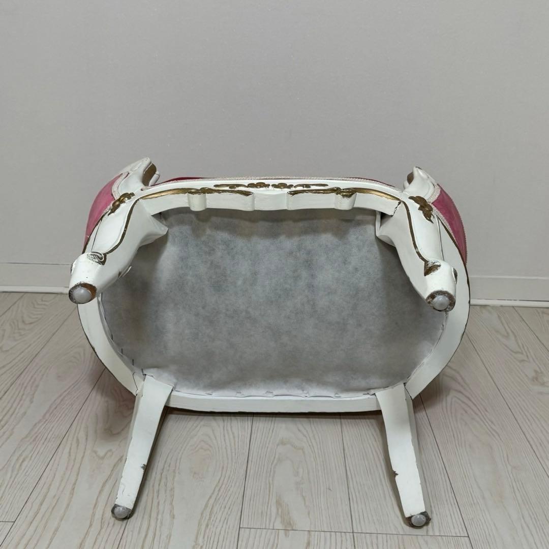 キッズ用ペット用ローズピンクロココ調ソファチェア