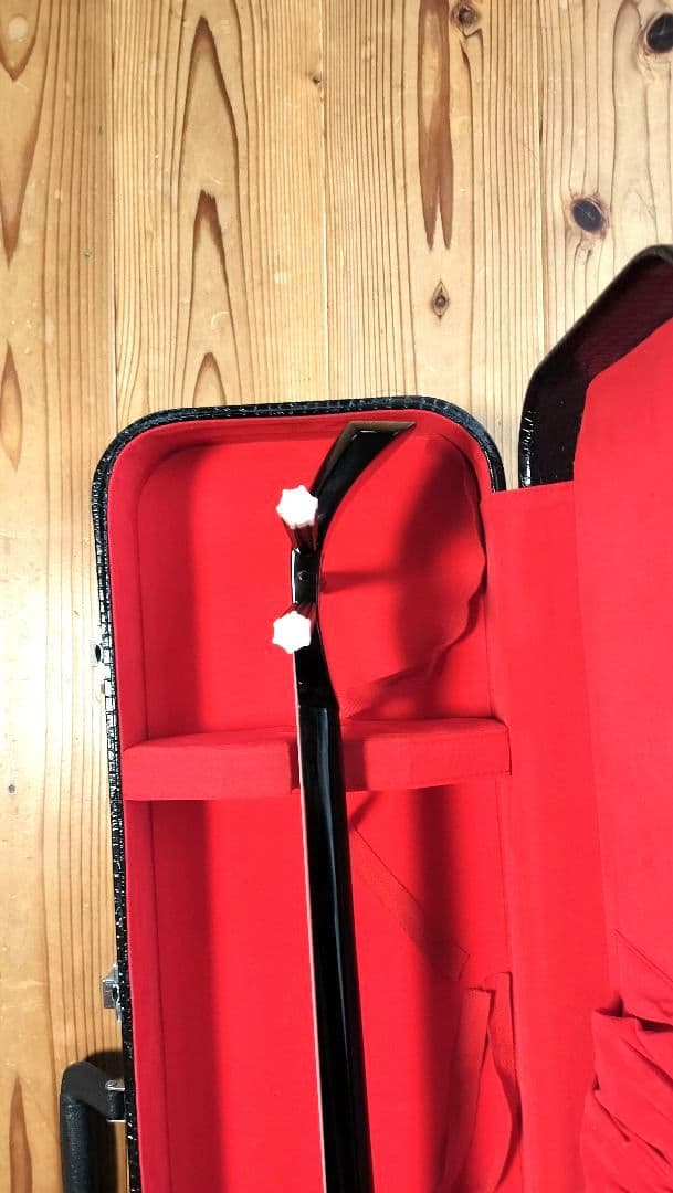 三線 本革 盛島開鐘チーガ 美品