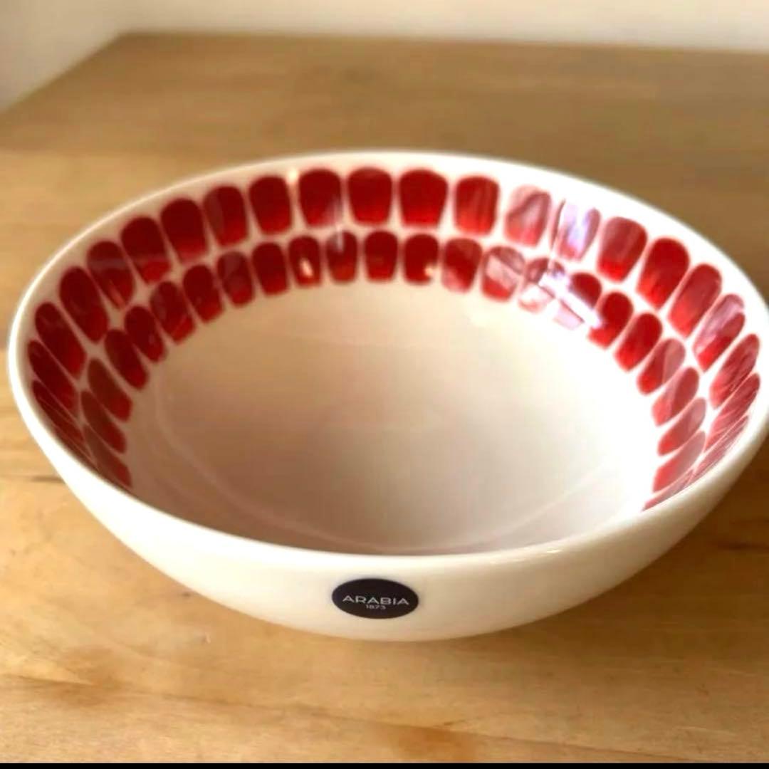 新品アラビアトゥオキオボウル18cm ×2 レッド