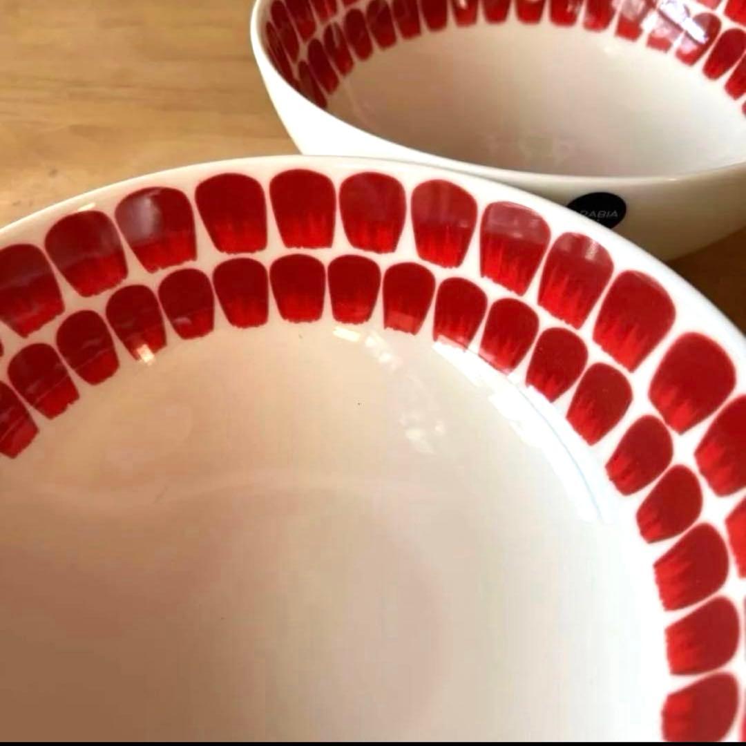 新品アラビアトゥオキオボウル18cm ×2 レッド