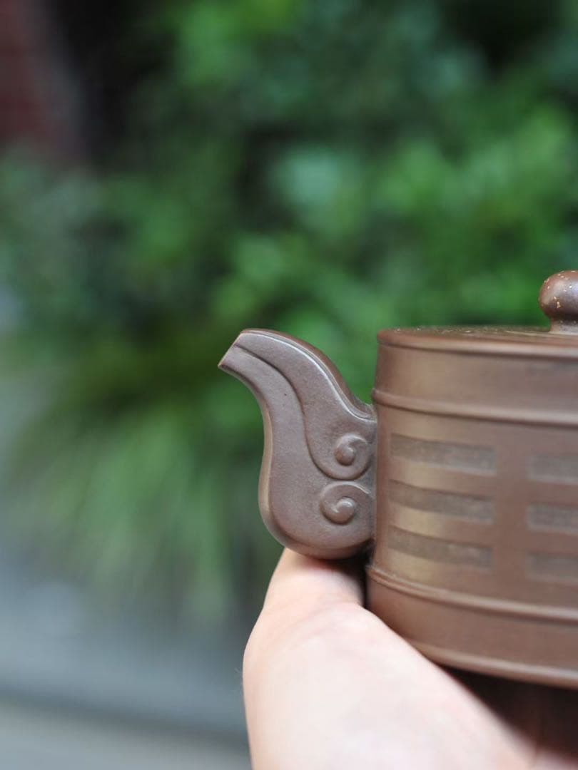 紫泥製 500ml 中国風急須 如意、八卦、祥雲 茶壷 急須 紫砂壺