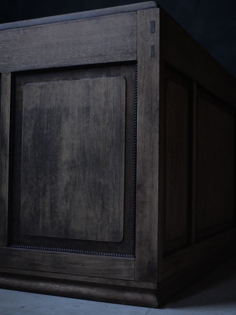 両袖机　カウンター　展示台　白木　机　古家具　古道具　アンティーク　昭和レトロ