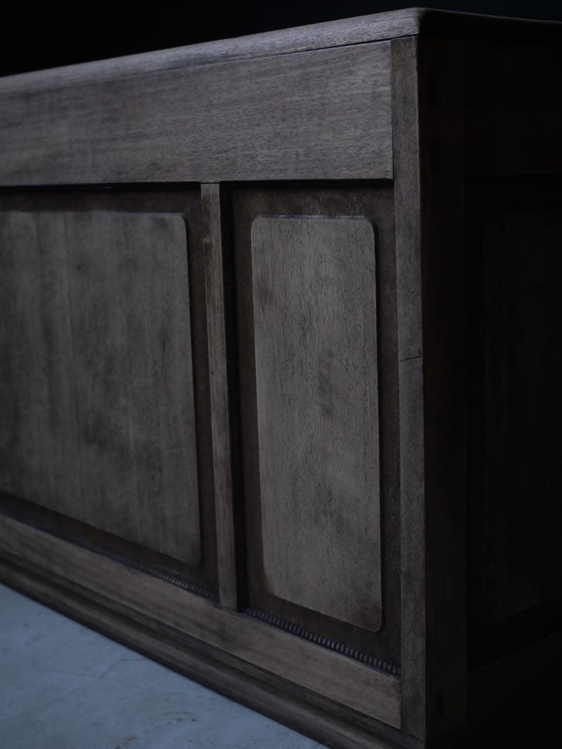 両袖机　カウンター　展示台　白木　机　古家具　古道具　アンティーク　昭和レトロ