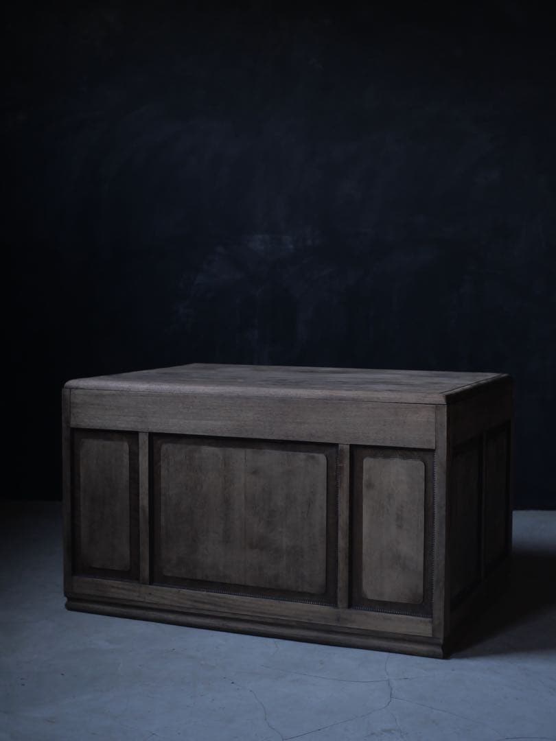 両袖机　カウンター　展示台　白木　机　古家具　古道具　アンティーク　昭和レトロ