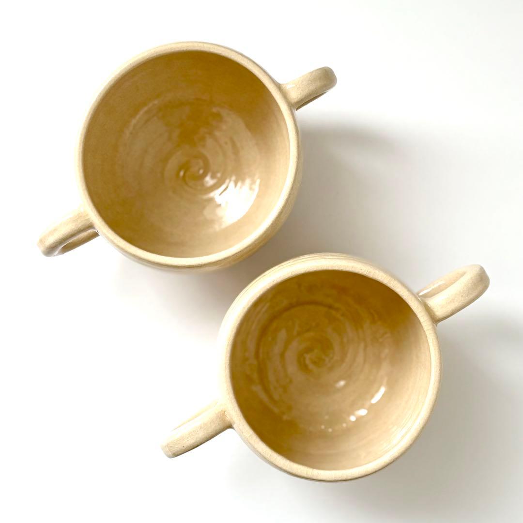 桜色のスープカップＢ⑧　2個セット　萩焼　作家もの