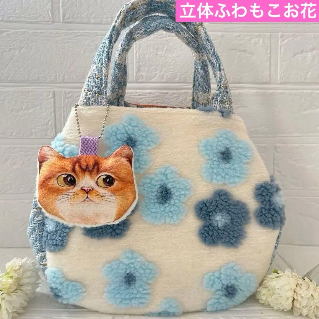 ゆ*ん様 リボンニャンコ　お花ボア＆ツイード　コヤンイサムチョン　ラウンドトーバ