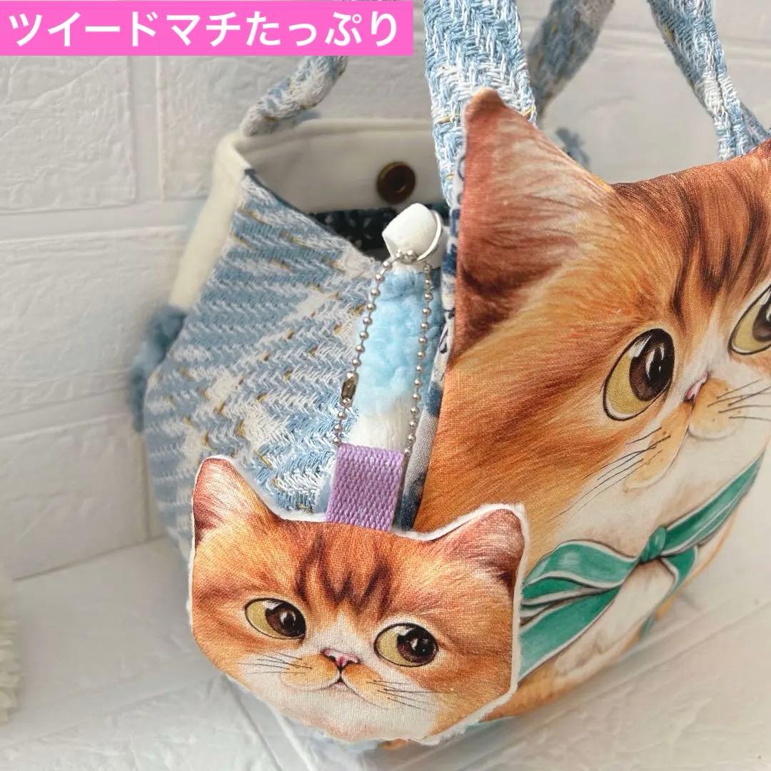 ゆ*ん様 リボンニャンコ　お花ボア＆ツイード　コヤンイサムチョン　ラウンドトーバ