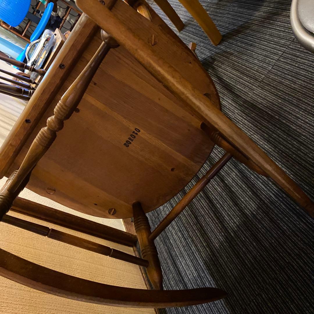 ヴィンテージ レトロ　ロッキングチェア　キツツキマーク　飛騨　アンティーク