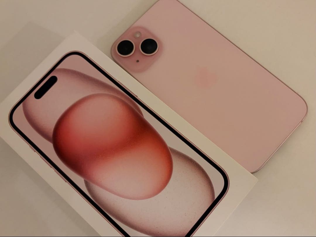 【美品】Apple iphone15 128GB ピンク　箱付き