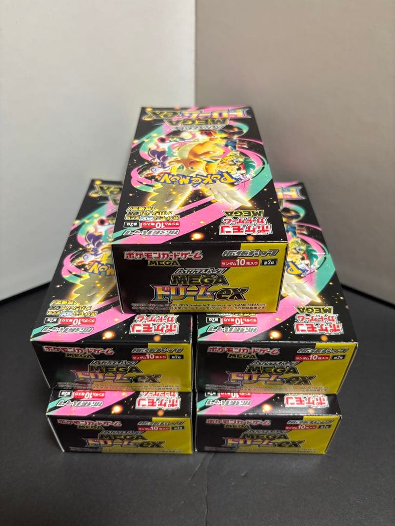 ポケモンカード MEGAドリームex 5BOX シュリンク•ペリペリ無し