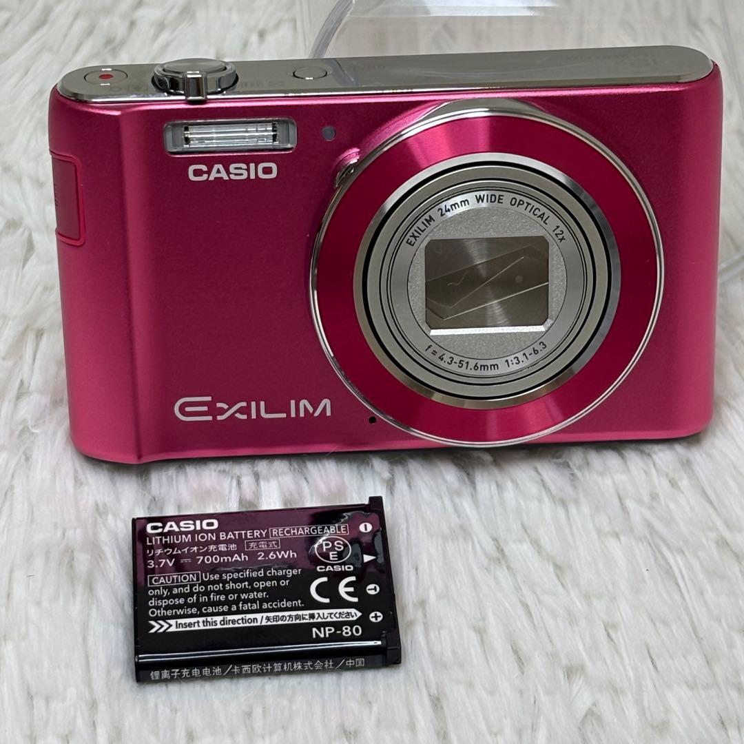 CASIO カメラ　エクシリム　EX-ZS210 レッド コンデジ　動作品