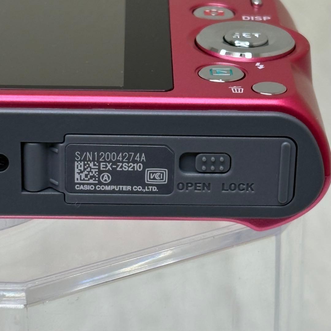 CASIO カメラ　エクシリム　EX-ZS210 レッド コンデジ　動作品