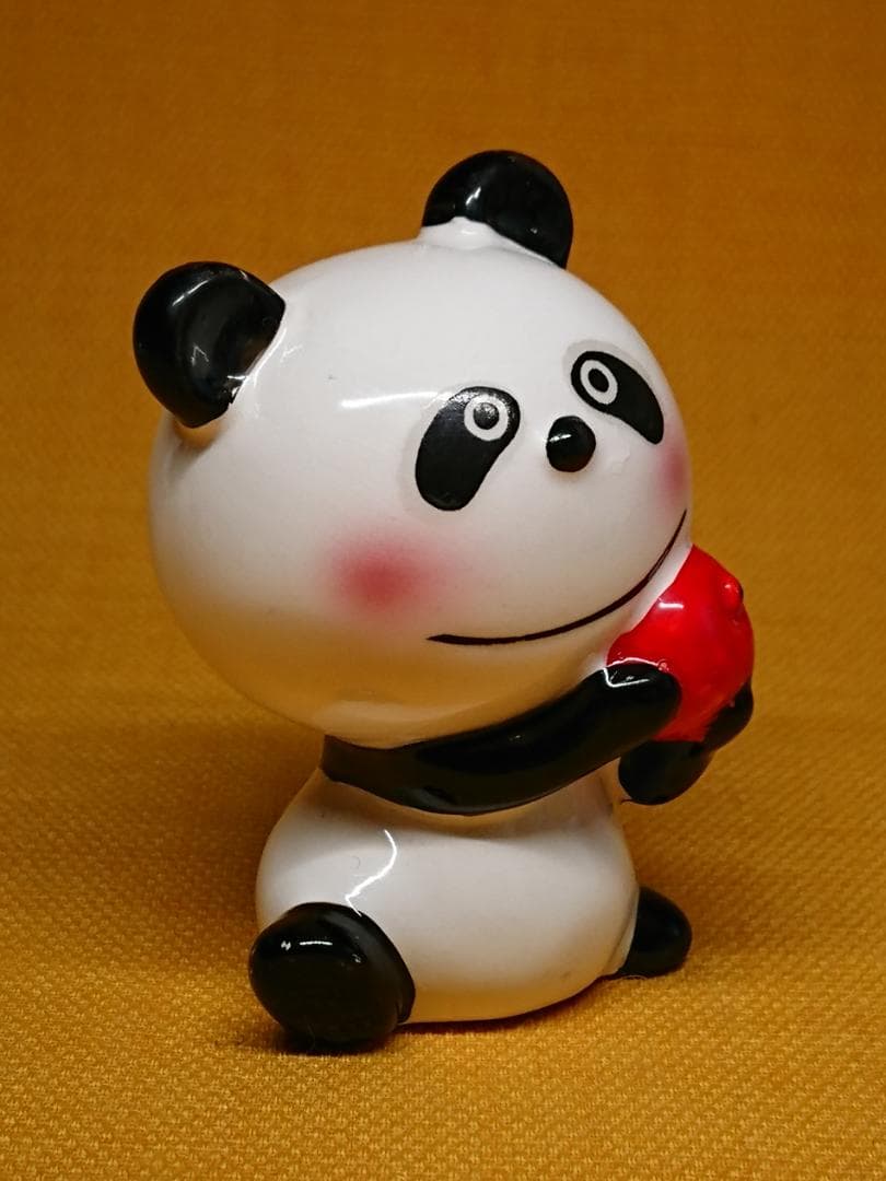 【美品】パンダ　陶器　手描き　人形　置物　インテリア　工芸品　美術品　A3323