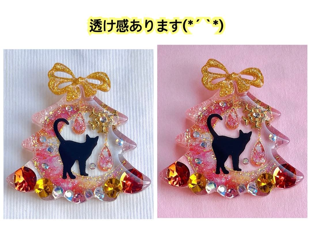 同梱100円引❤️No.2590 レジン ヘアゴム ♡ 猫 ネコ ねこ ♡