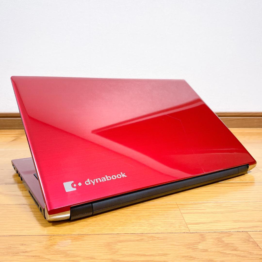 オフィス2021搭載 新品SSD 7世代CPU Win11 東芝ノートパソコン赤