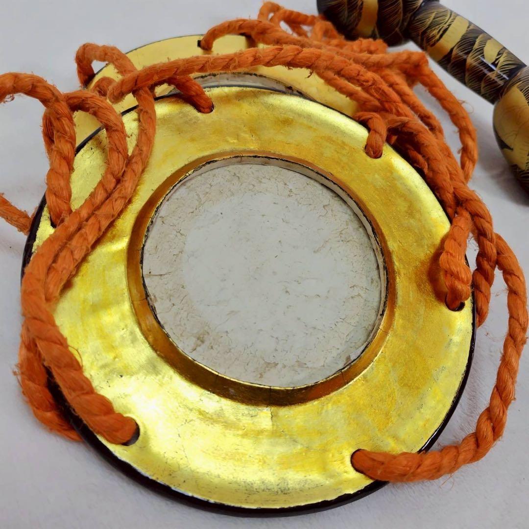 小鼓 和楽器 打楽器 締太鼓 能 歌舞伎 伝統芸能 金蒔絵 本革 雅楽