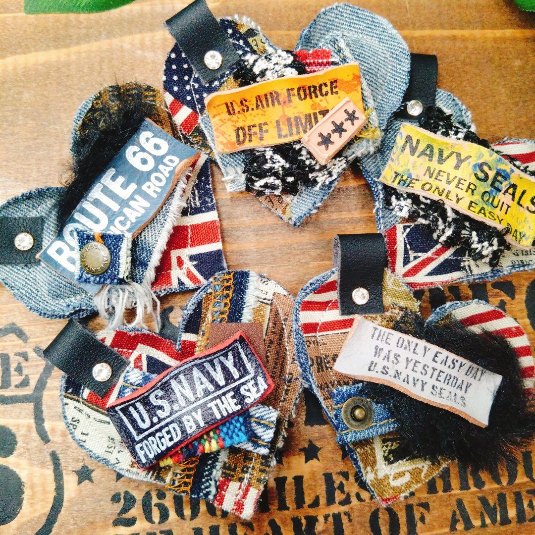 672♡クッション　チャーム　ハート　ラブリー　男前　ヴィンテージ　レトロ