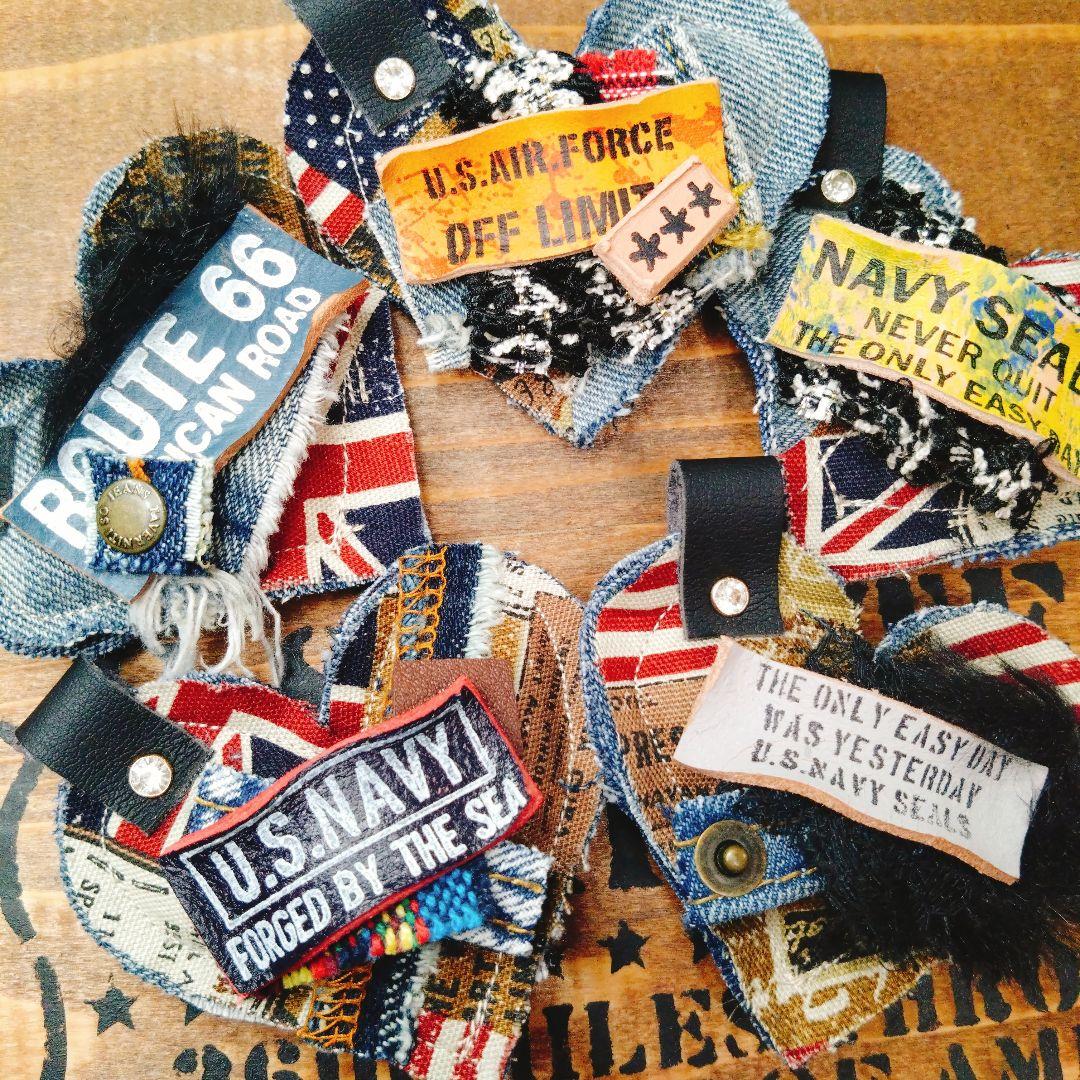 672♡クッション　チャーム　ハート　ラブリー　男前　ヴィンテージ　レトロ