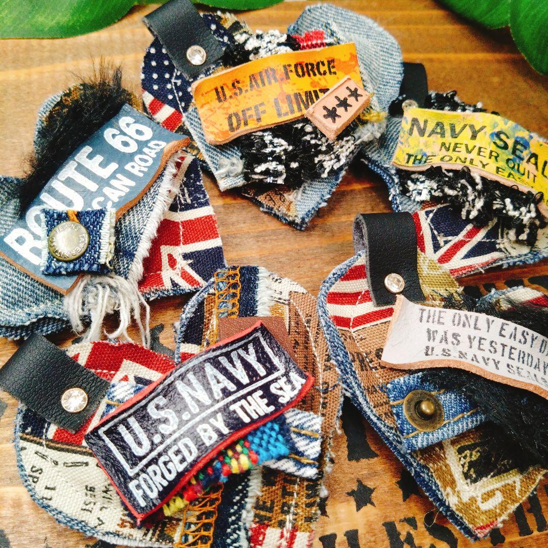 672♡クッション　チャーム　ハート　ラブリー　男前　ヴィンテージ　レトロ