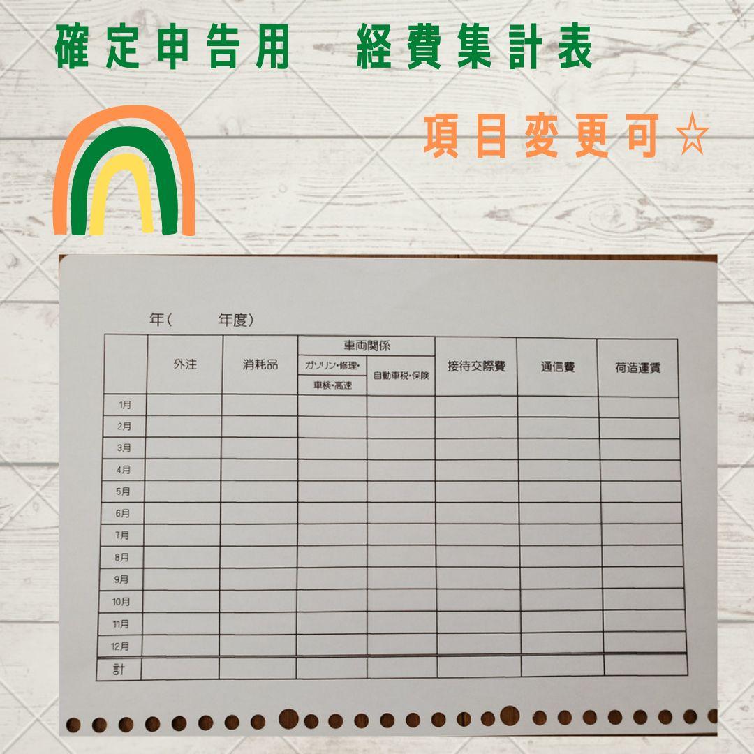 ルーズリーフ家計簿☆★☆オプション経費管理