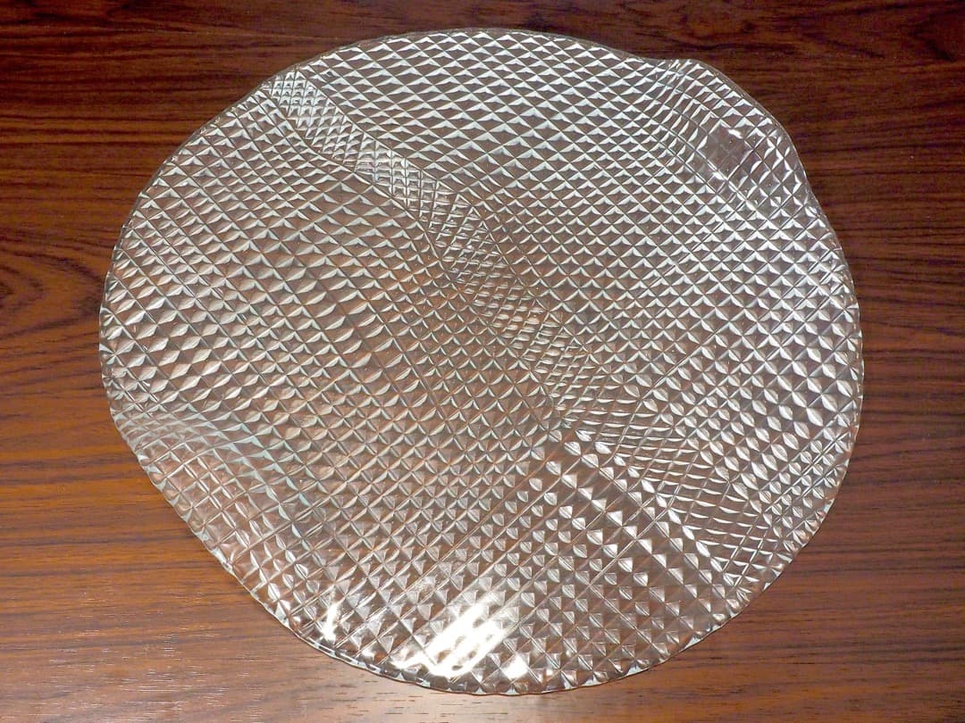 ガラス プレート 大皿 直径約35cm