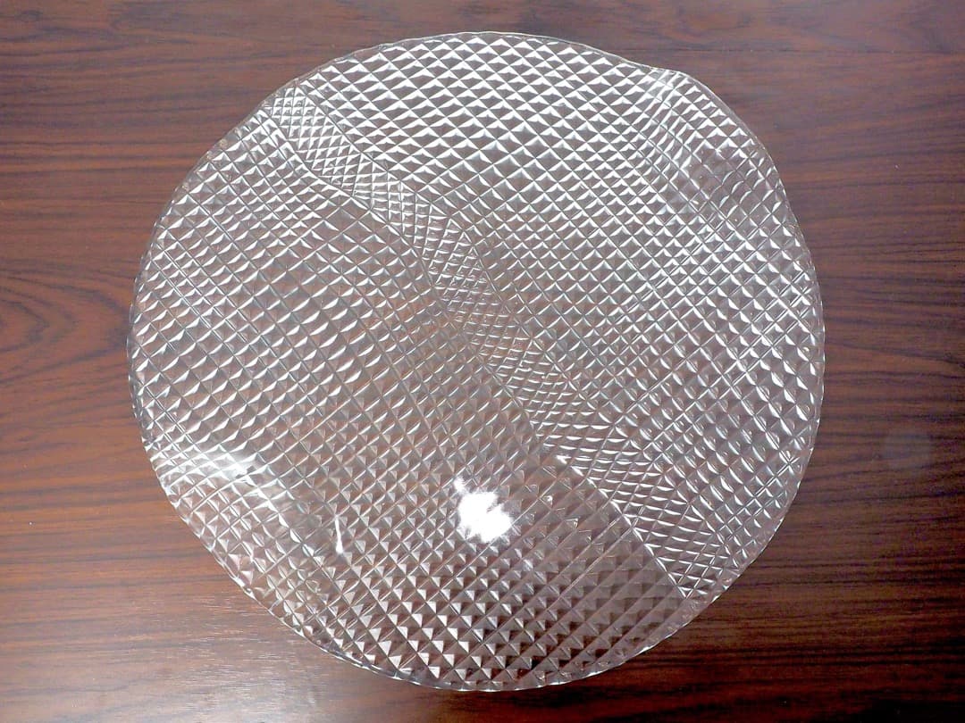 ガラス プレート 大皿 直径約35cm
