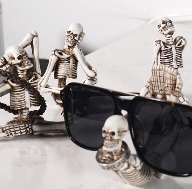 【5体】どくろ スカル 置物 置き物 髑髏 骸骨 ガイコツ インテリア オブジェ