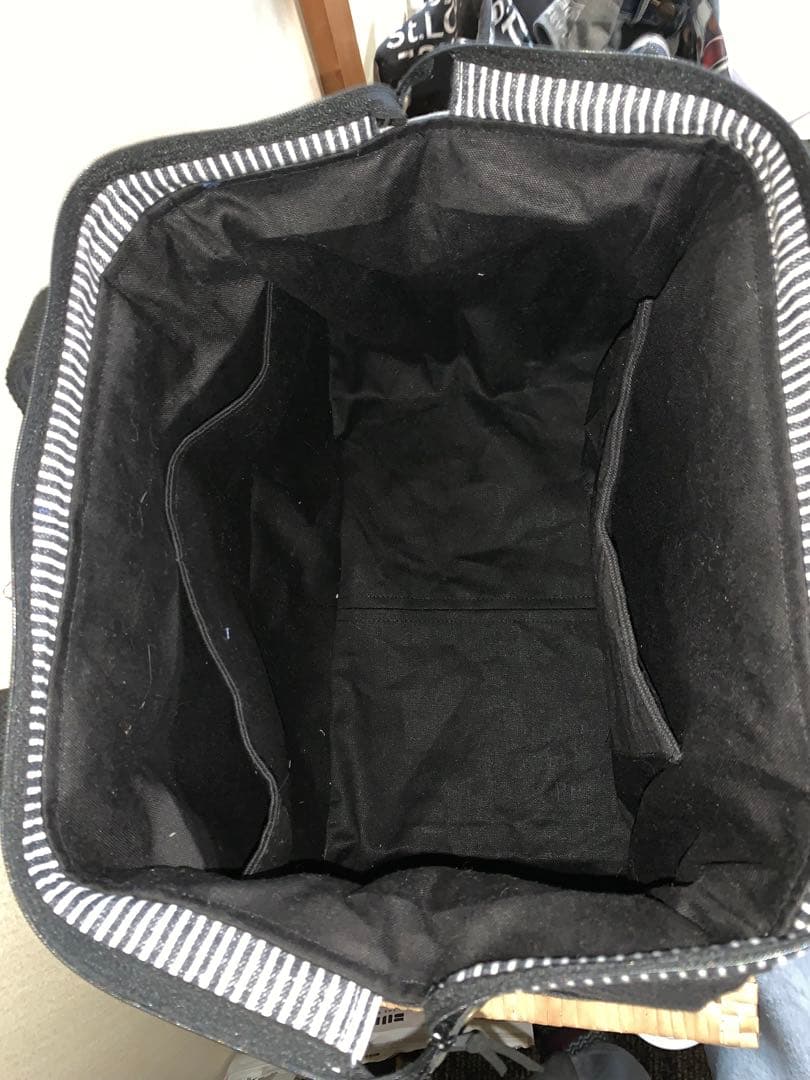 1904【たんじろう】ワイヤー口金ボストンバッグ(L)、デニムリメイク