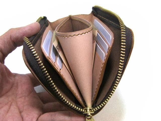 栃木レザー 本革 L字ファスナー財布 生成り メンズ レディース 日本製
