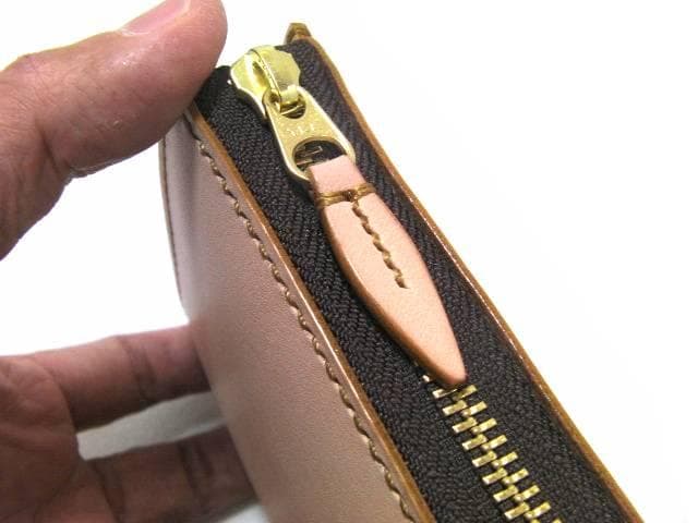 栃木レザー 本革 L字ファスナー財布 生成り メンズ レディース 日本製