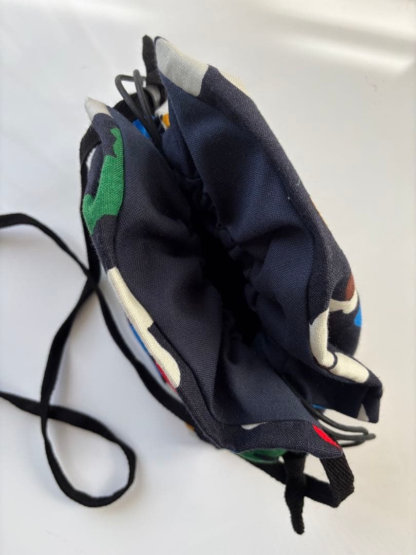 し*除様 ミナペルホネン マーガレット ふんわり巾着ポシェット ハンドメイド