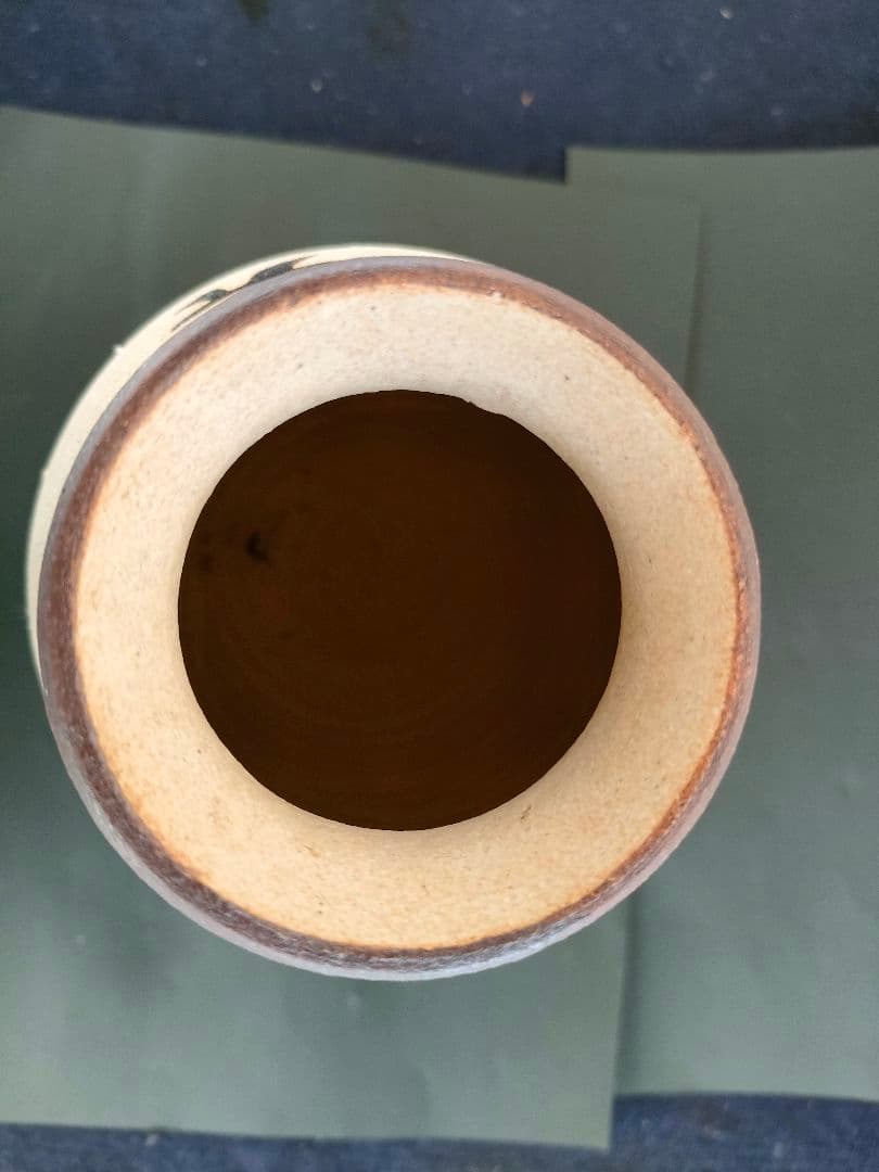 ●中国石湾虞公窯伝統手製陶芸品 天長地久 裸婦南天蜻蛉文鉄絵花器縁起物高26cm