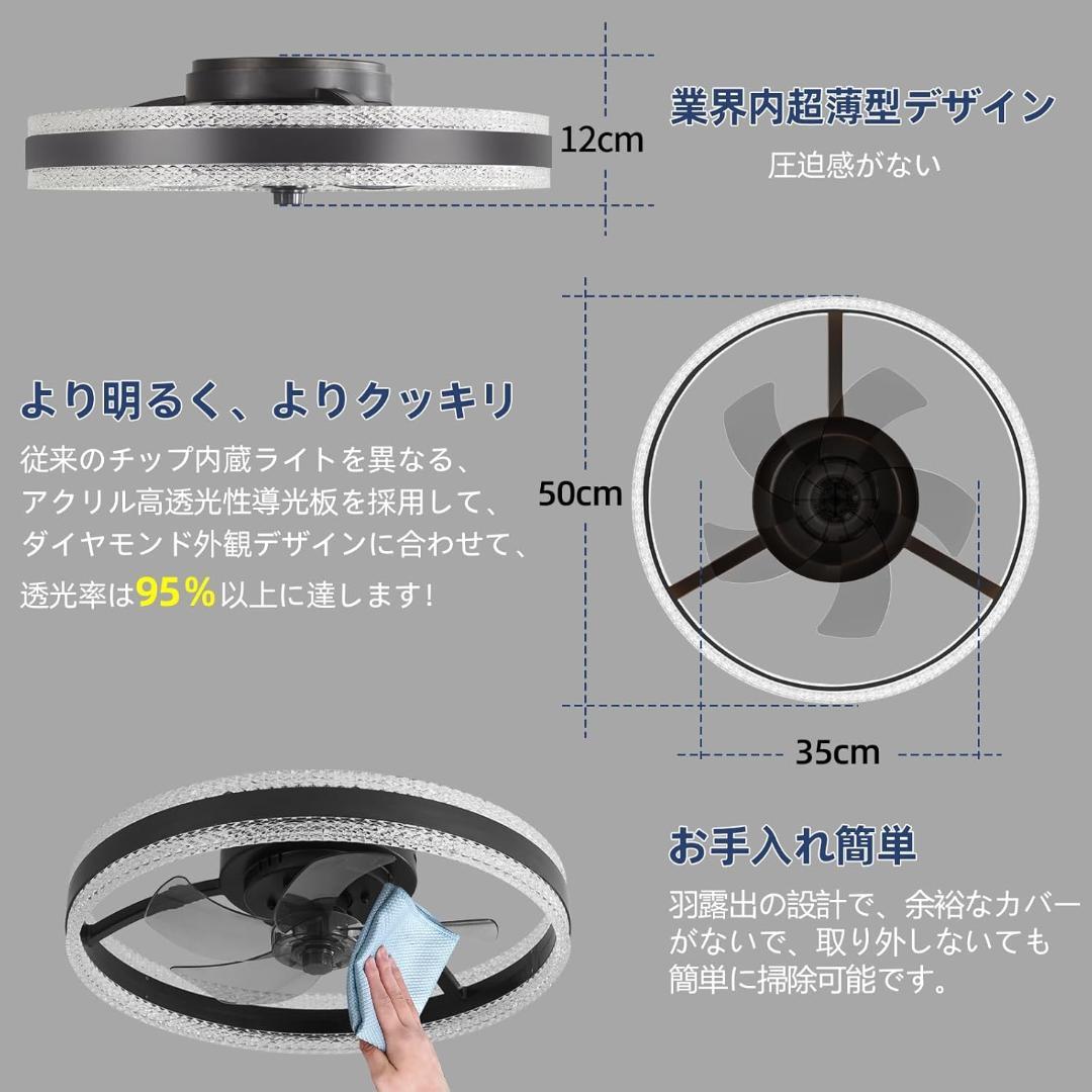 美品　シーリングファンライト サーキュレーター付き　 50cm