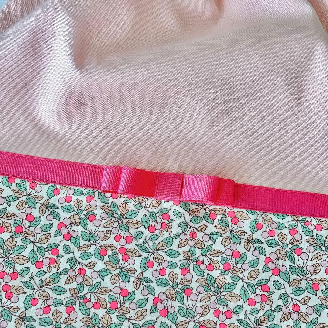 リバティ女の子入園入学3点セット(ベビーピンク×コーリンズオーチャード)