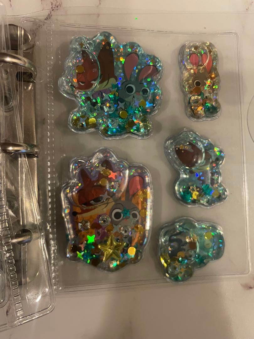 キラキラ可愛いシール帳完成品ボンボンドロップシールズートピアスティッチ