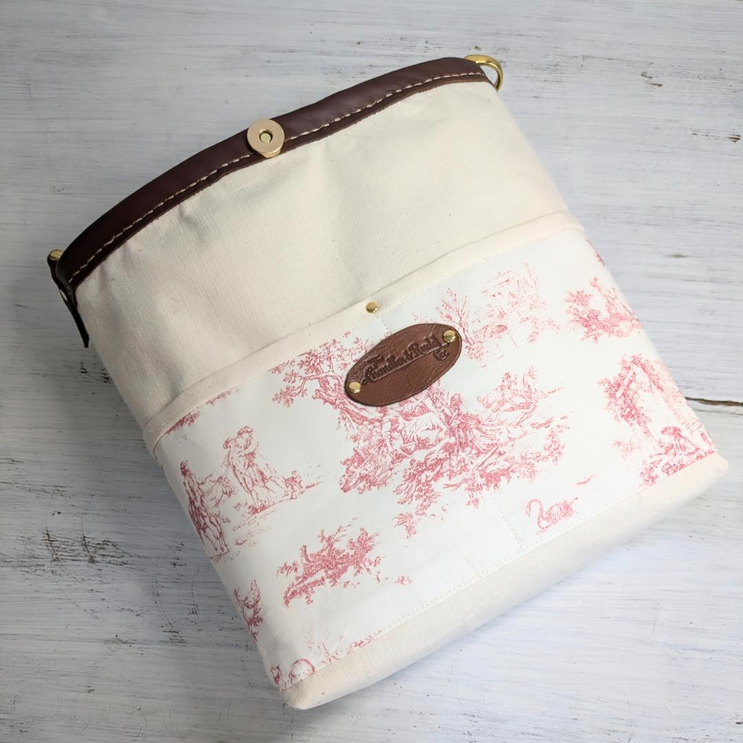 ハンドメイド＊シープ革×antiqueチェコリネン×イタリアンレザー他＊２WAY