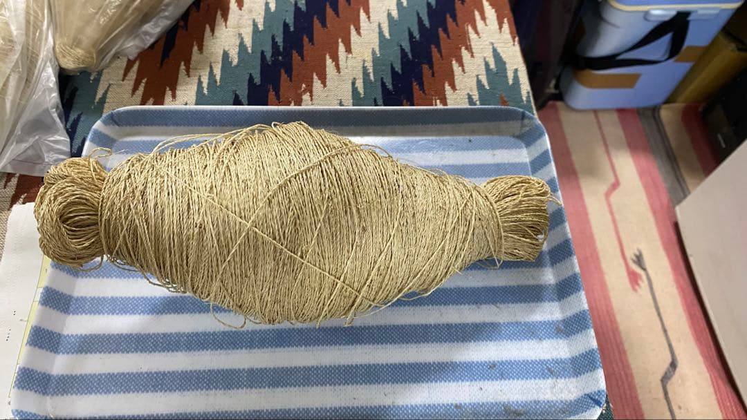 KUZU-78 葛糸*405g　くず糸　撚り糸　手編み・手織り用糸　ラオス産