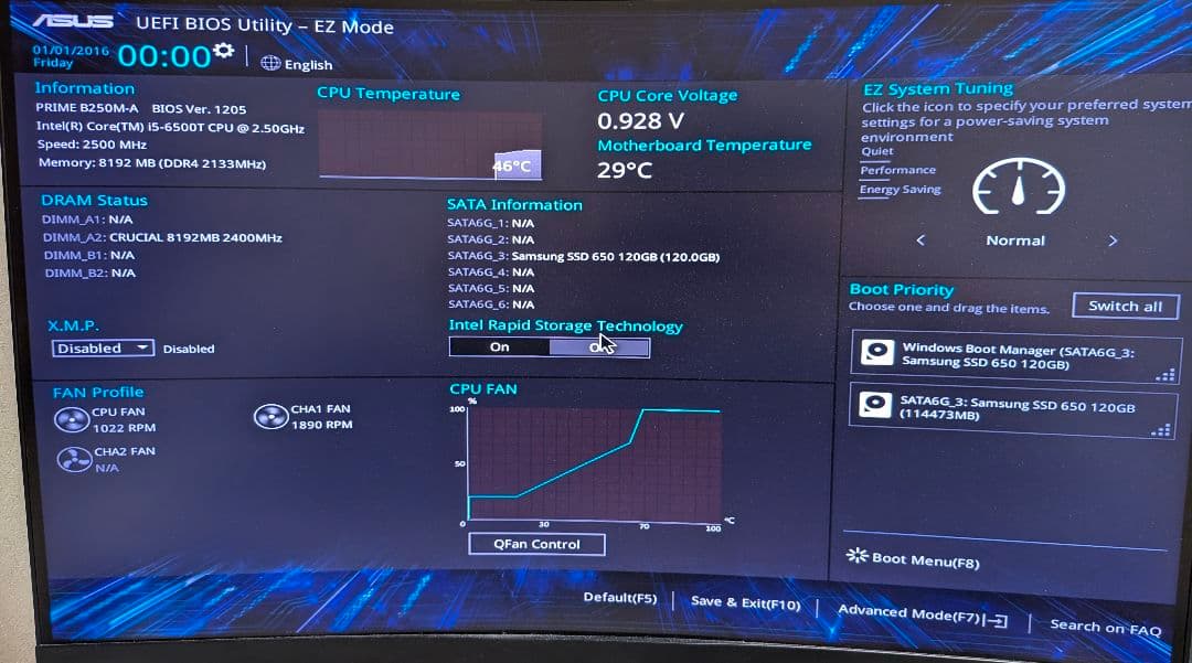 PRIME B250M-A+i5-6500T+GTX970+ジャンクマザーセット