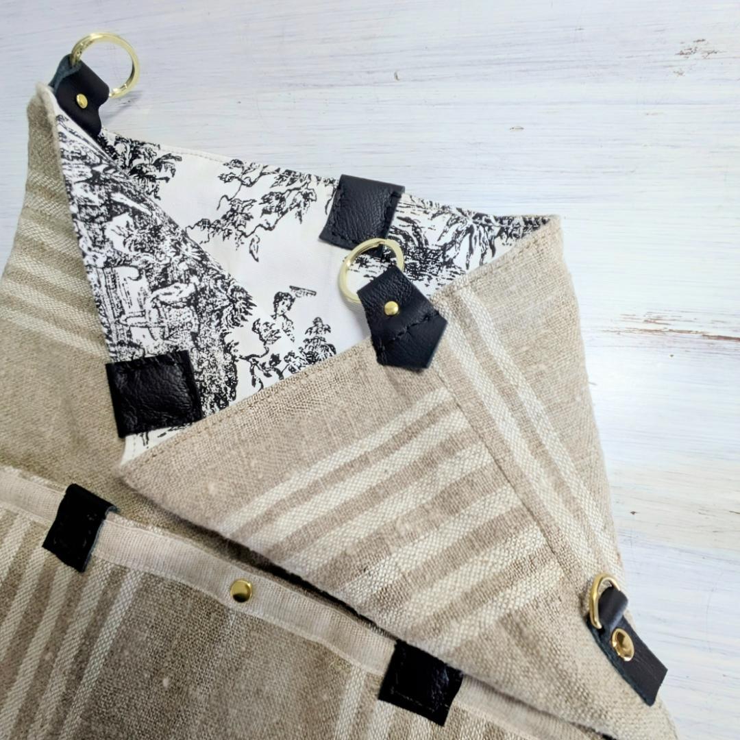 ハンドメイド＊トワルドジュイ×antiqueチェコリネン＊リバーシブル８WAY