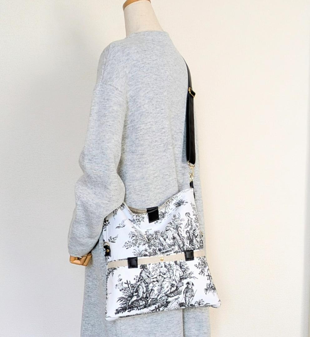 ハンドメイド＊トワルドジュイ×antiqueチェコリネン＊リバーシブル８WAY