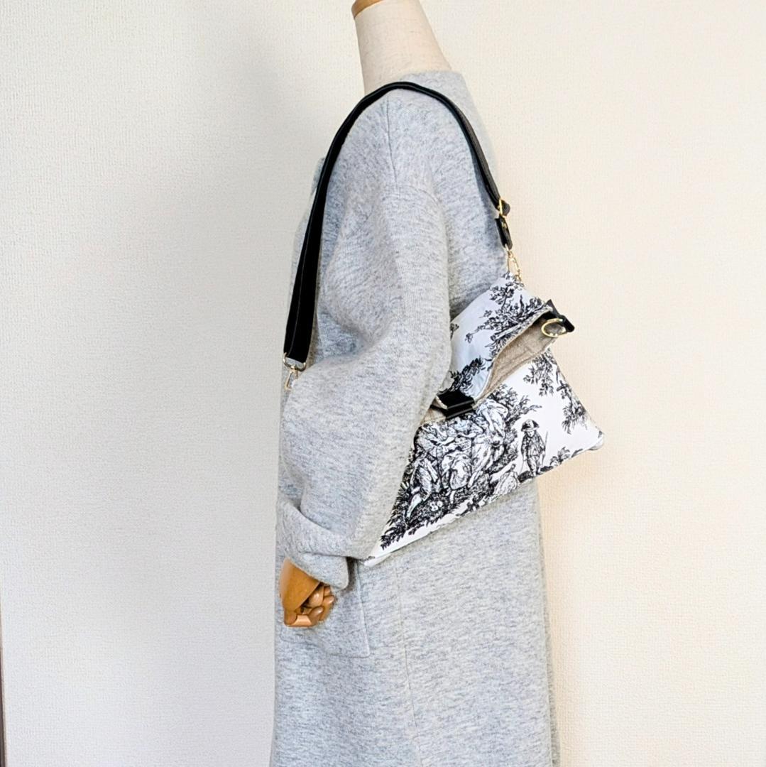 ハンドメイド＊トワルドジュイ×antiqueチェコリネン＊リバーシブル８WAY