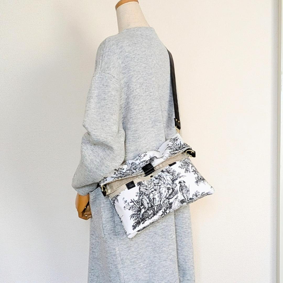 ハンドメイド＊トワルドジュイ×antiqueチェコリネン＊リバーシブル８WAY