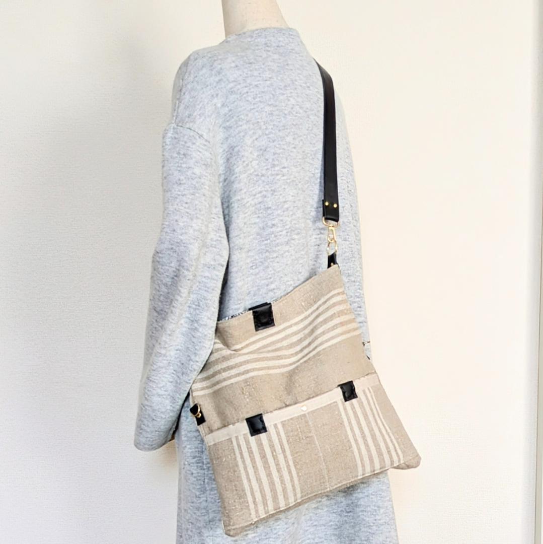 ハンドメイド＊トワルドジュイ×antiqueチェコリネン＊リバーシブル８WAY
