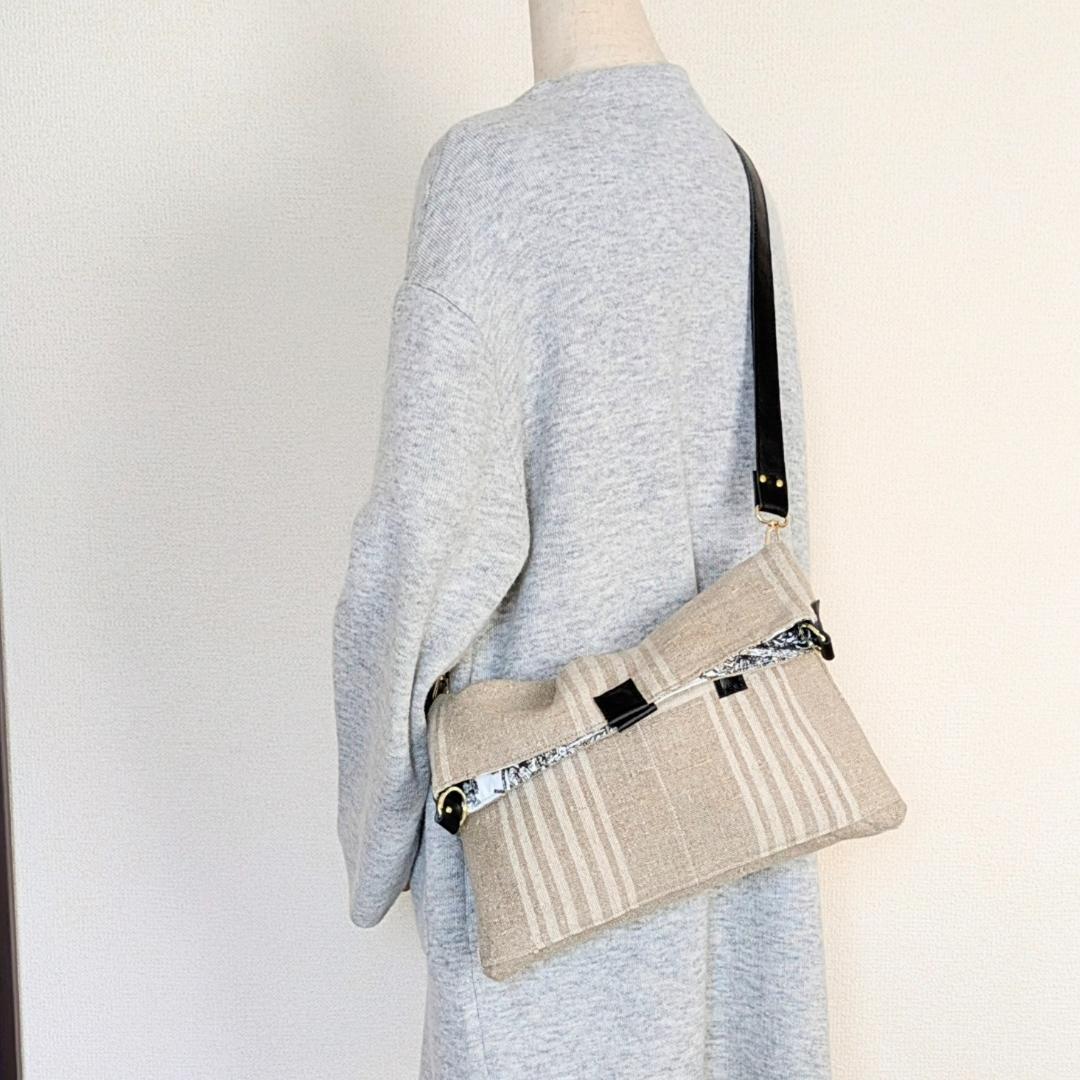 ハンドメイド＊トワルドジュイ×antiqueチェコリネン＊リバーシブル８WAY