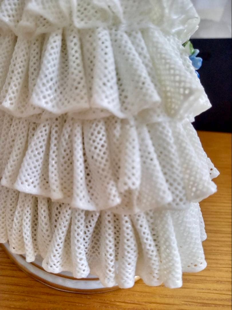 ドレスデン　フィギュリン　チューリンゲン　陶器　人形　ドイツ　レース人形