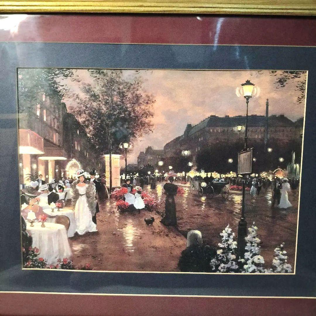 2枚組絵画✨Christa Kieffer ガラス 額縁 アート インテリア