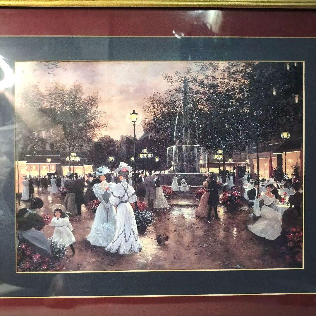 2枚組絵画✨Christa Kieffer ガラス 額縁 アート インテリア