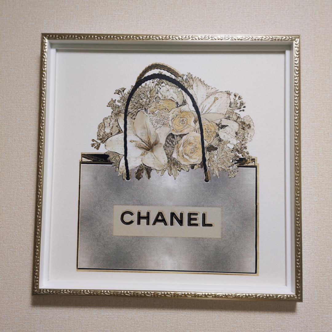 アートパネル シャネル CHANEL Mサイズ オマージュ シルバー